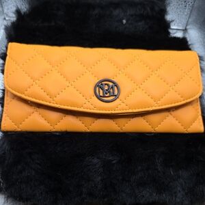 Badgley Mischka Quilted Yellow Clutch